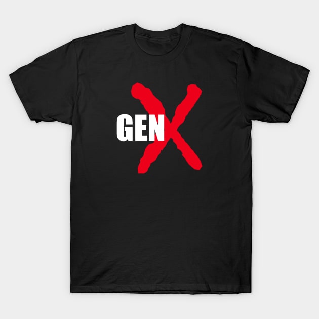 GenX 002 - Red X T-Shirt by TheGeekyAgent